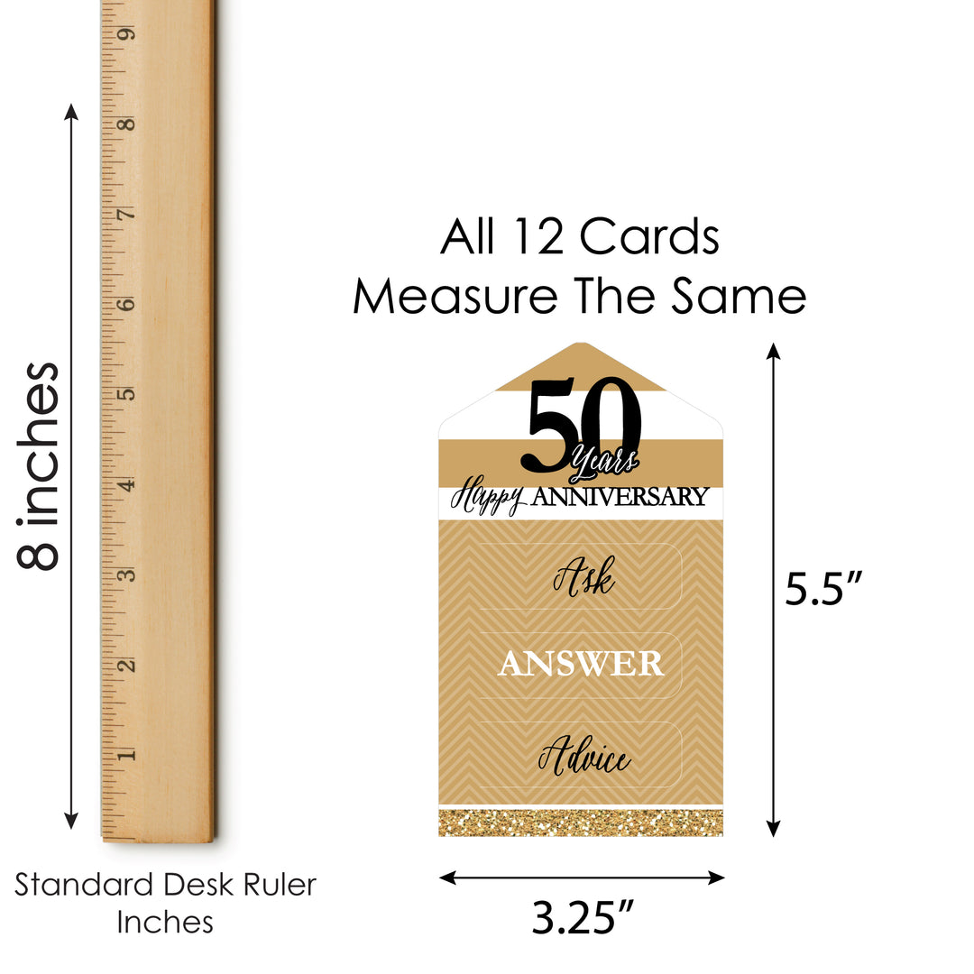 We Still Do - 50th Wedding Anniversary - Anniversary Party Game Pickle Cards - Advice Conversation Starters Pull Tabs - Set of 12