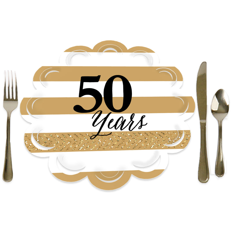 We Still Do - 50th Wedding Anniversary - Anniversary Party Round Table Decorations - Paper Chargers - Place Setting For 12