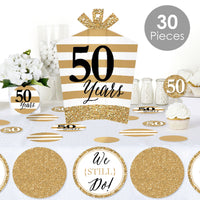 We Still Do - 50th Wedding Anniversary - Anniversary Party Decor and Confetti - Terrific Table Centerpiece Kit - Set of 30