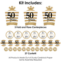 We Still Do - 50th Wedding Anniversary - Anniversary Party Decor and Confetti - Terrific Table Centerpiece Kit - Set of 30