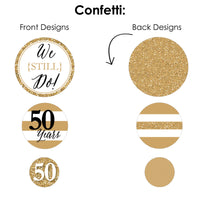 We Still Do - 50th Wedding Anniversary - Anniversary Party Decor and Confetti - Terrific Table Centerpiece Kit - Set of 30