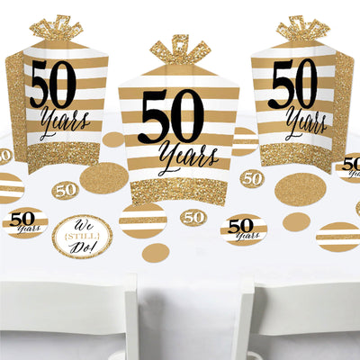 We Still Do - 50th Wedding Anniversary - Anniversary Party Decor and Confetti - Terrific Table Centerpiece Kit - Set of 30
