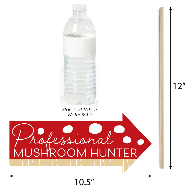 Funny Wild Mushrooms - Red Toadstool Party Photo Booth Props Kit - 10 Piece