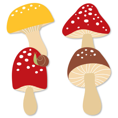 Wild Mushrooms - Mushroom Decorations DIY Red Toadstool Party Essentials - Set of 20