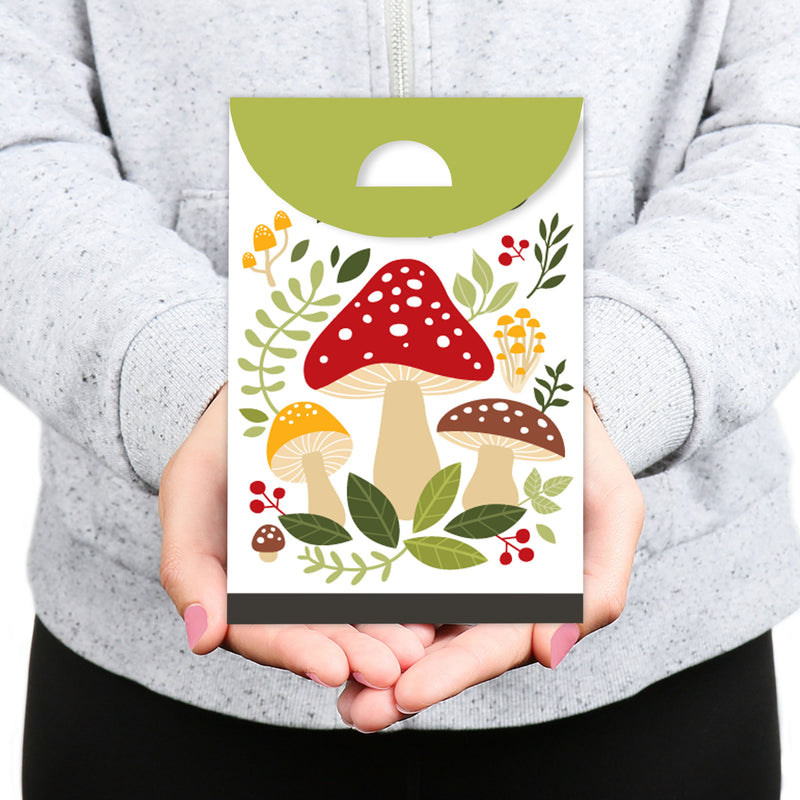 Wild Mushrooms - Red Toadstool Party Gift Favor Bags - Party Goodie Boxes - Set of 12