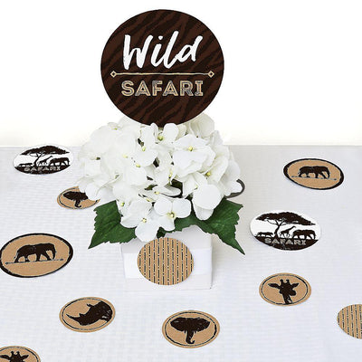 Wild Safari - African Jungle Adventure Birthday Party or Baby Shower Giant Circle Confetti - Party Decorations - Large Confetti 27 Count