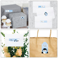 Winter Penguins - Assorted Holiday and Christmas Party Gift Tag Labels - To and From Stickers - 12 Sheets - 120 Stickers