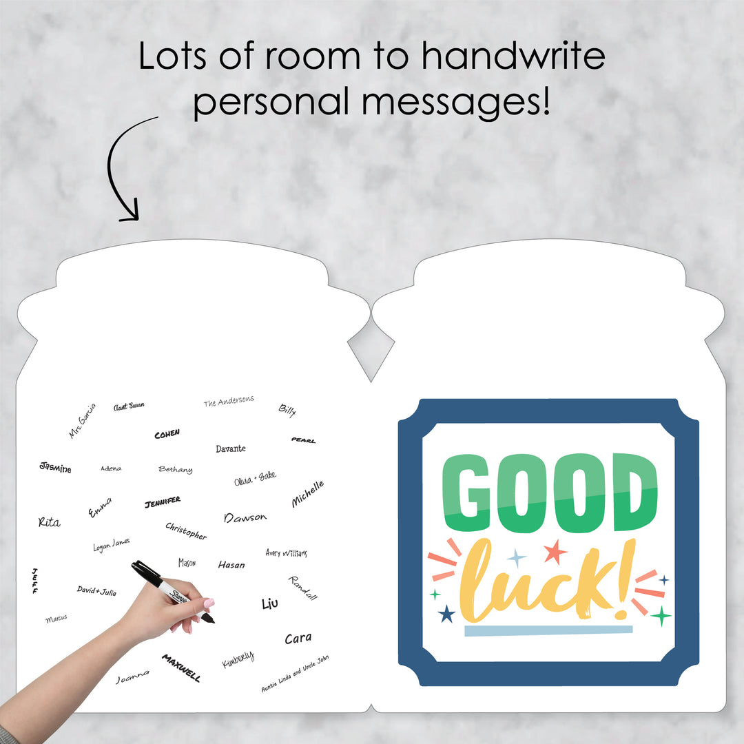 Wishing You All The Best - Good Luck Retirement Going Away Giant Greeting Card - Big Shaped Jumborific Card - 16.5 x 22 inches