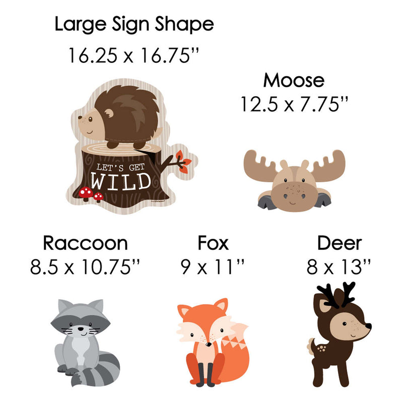 Woodland Creatures - Yard Sign & Outdoor Lawn Decorations - Baby Shower or Birthday Party Yard Signs - Set of 8