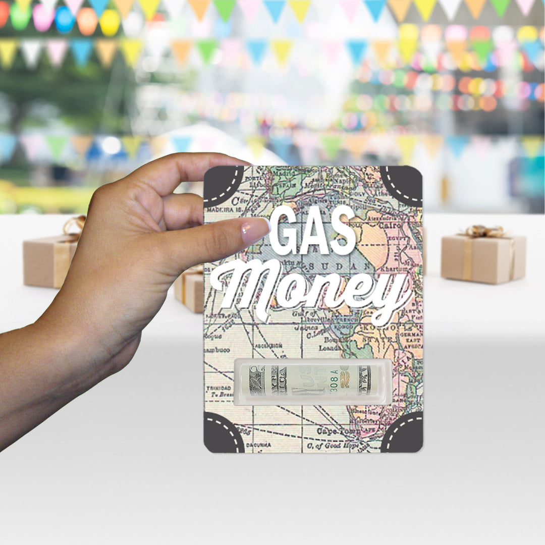 World Awaits - DIY Assorted Travel Themed Party Cash Holder Gift - Funny Money Cards - Set of 6