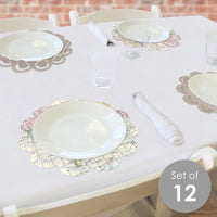 World Awaits - Travel Themed Party Round Table Decorations - Paper Chargers - Place Setting For 12