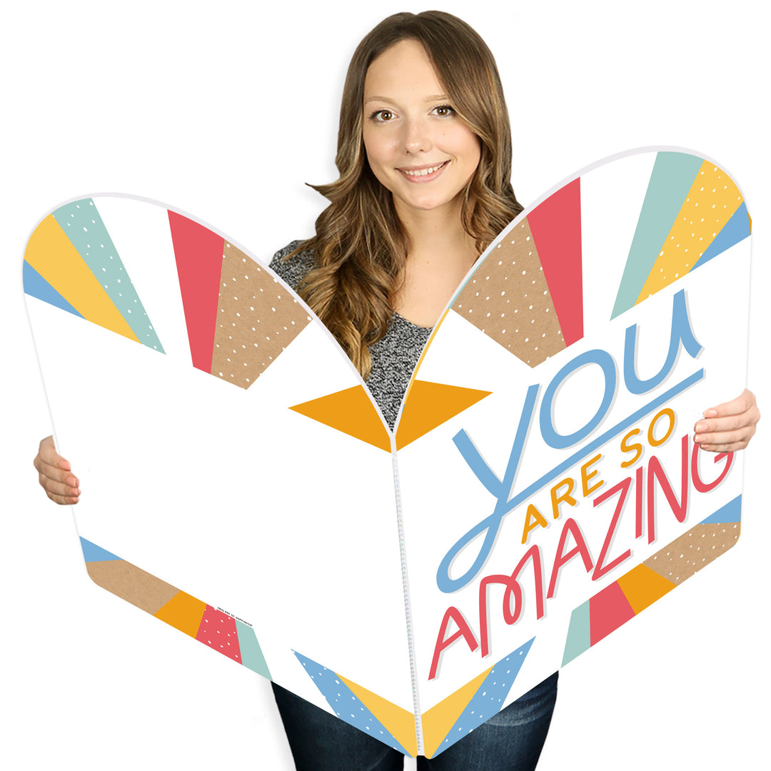 You Are So Amazing - Miss You Encouragement Giant Greeting Card - Big Shaped Jumborific Card - 16.5 x 22 inches