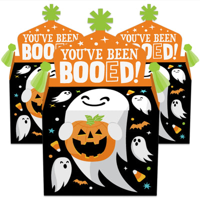 You've Been Booed - Treat Box Party Favors - Ghost Halloween Party Goodie Gable Boxes - Set of 12