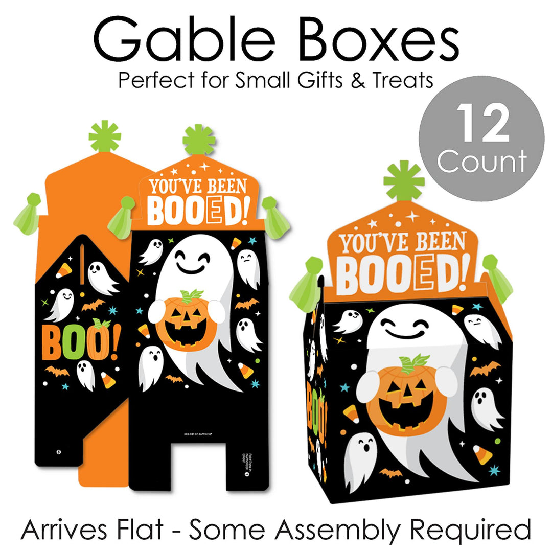 You've Been Booed - Treat Box Party Favors - Ghost Halloween Party Goodie Gable Boxes - Set of 12