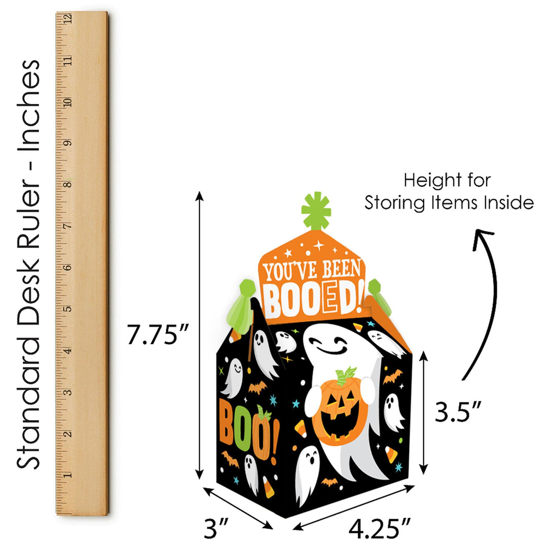 You've Been Booed - Treat Box Party Favors - Ghost Halloween Party Goodie Gable Boxes - Set of 12