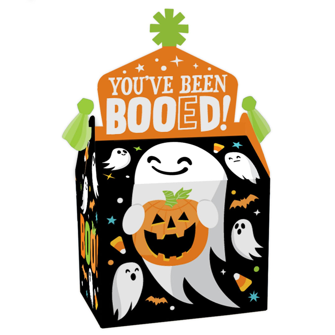 You've Been Booed - Treat Box Party Favors - Ghost Halloween Party Goodie Gable Boxes - Set of 12