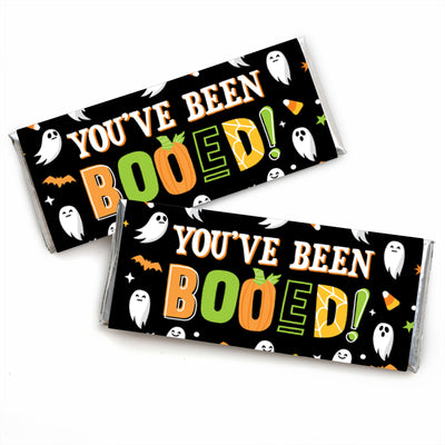 You've Been Booed - Candy Bar Wrapper Ghost Halloween Party Favors - Set of 24