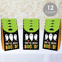 You've Been Booed - Ghost Halloween Gift Favor Bags - Party Goodie Boxes - Set of 12