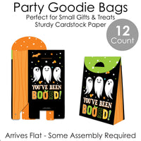 You've Been Booed - Ghost Halloween Gift Favor Bags - Party Goodie Boxes - Set of 12