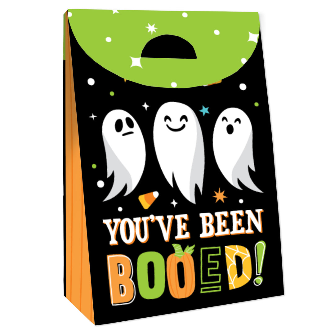 You've Been Booed - Ghost Halloween Gift Favor Bags - Party Goodie Boxes - Set of 12