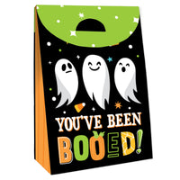 You've Been Booed - Ghost Halloween Gift Favor Bags - Party Goodie Boxes - Set of 12