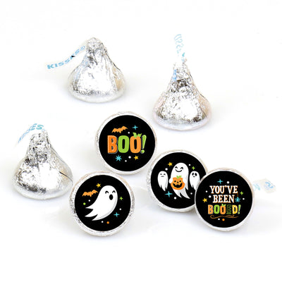 You've Been Booed - Ghost Halloween Party Round Candy Sticker Favors - Labels Fit Chocolate Candy (1 sheet of 108)