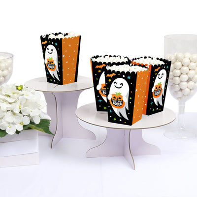 You've Been Booed - Ghost Halloween Party Favor Popcorn Treat Boxes - Set of 12