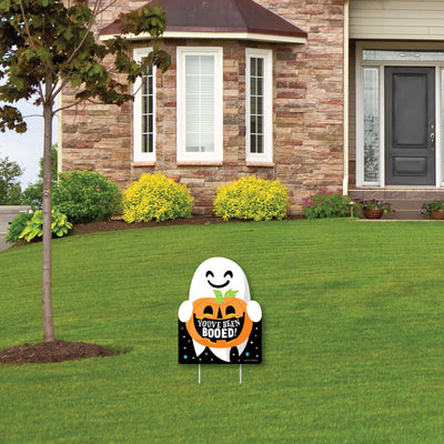 You've Been Booed - Outdoor Lawn Sign - Ghost Halloween Party Yard Sign - 1 Piece