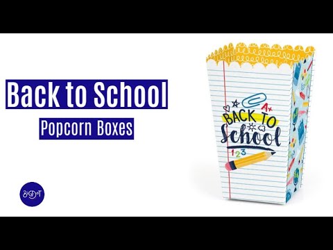 Back to School - First Day of School-Popcorn Boxes-Set of 12 | BigDotOfHappiness.com
