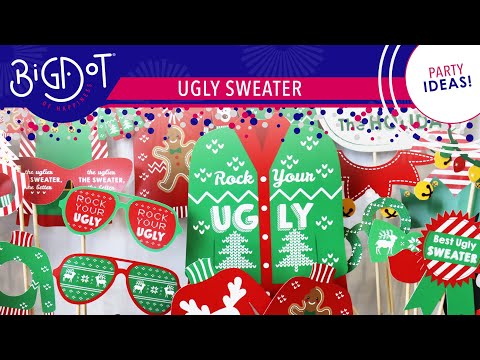 Ugly Sweater Holiday Decorations & DIY Christmas Party Ideas
