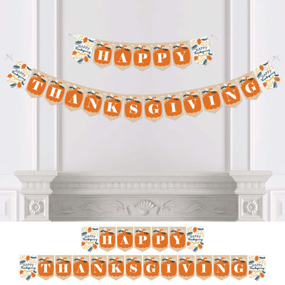 Happy Thanksgiving - Thanksgiving Party Bunting Banner and Decorations