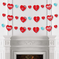 Happy Heartiversary - CHD Awareness DIY Decorations - Clothespin Garland Banner - 44 Pieces