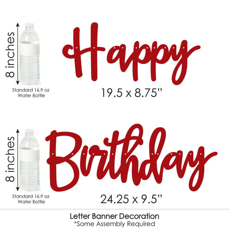 Batter Up - Baseball - Birthday Party Letter Banner Decoration - 36 Banner Cutouts and Happy Birthday Banner Letters