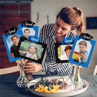 Blue Grad - Best is Yet to Come - Graduation Party Picture Centerpiece Sticks - Photo Table Toppers - 15 Pieces