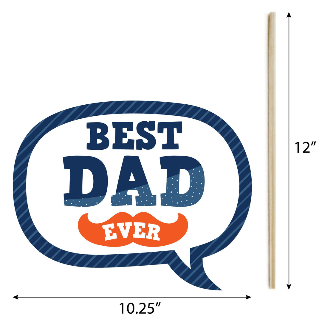 Happy Father's Day - We Love Dad Party Photo Booth Props Kit - 20 Count