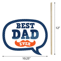 Happy Father's Day - We Love Dad Party Photo Booth Props Kit - 20 Count