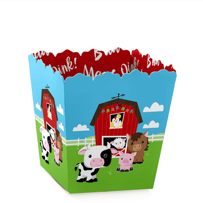 Farm Animals - Party Mini Favor Boxes - Baby Shower or Birthday Party Treat Candy Boxes - Set of 12