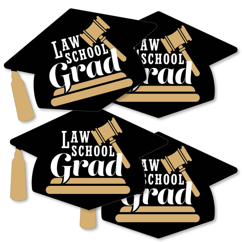 Law School Grad - Grad Cap Decorations DIY Future Lawyer Graduation Party Essentials - Set of 20