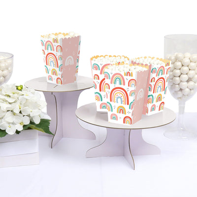 Hello Rainbow - Boho Baby Shower and Birthday Party Favor Popcorn Treat Boxes - Set of 12