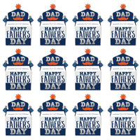 Happy Father's Day - Treat Box Party Favors - We Love Dad Party Goodie Gable Boxes - Set of 12
