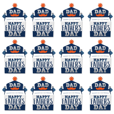 Happy Father's Day - Treat Box Party Favors - We Love Dad Party Goodie Gable Boxes - Set of 12
