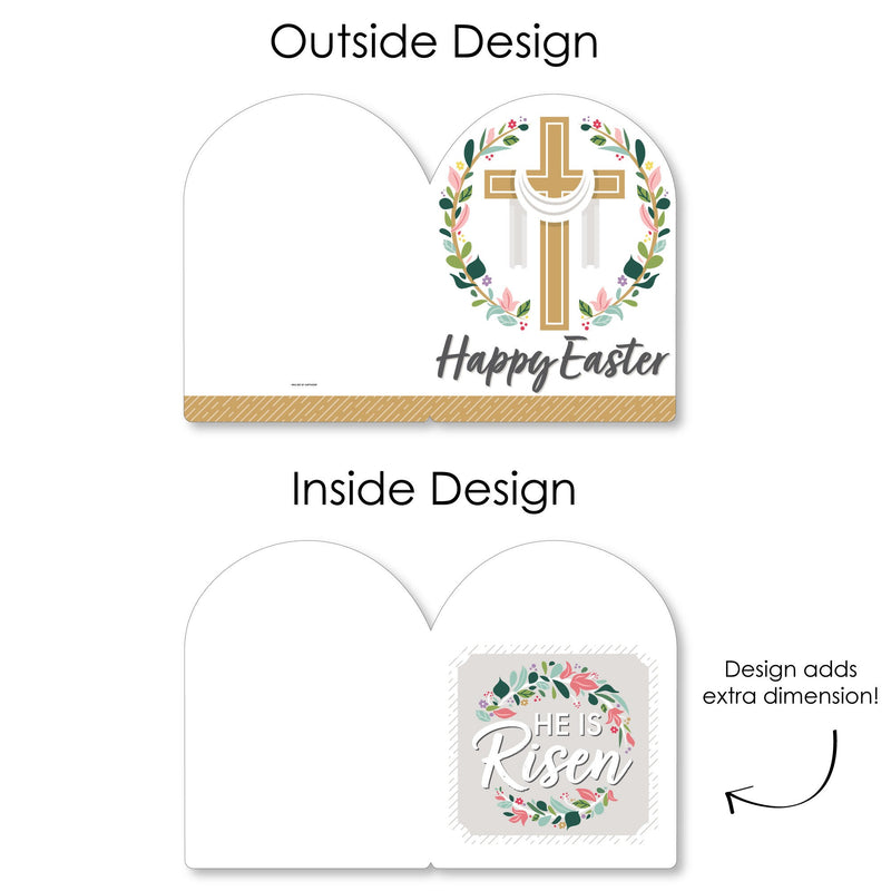 Religious Easter - Christian Holiday Giant Greeting Card - Big Shaped Jumborific Card - 16.5 x 22 inches
