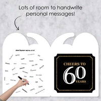 Adult 60th Birthday - Gold - Happy Birthday Giant Greeting Card - Big Shaped Jumborific Card - 16.5 x 22 inches
