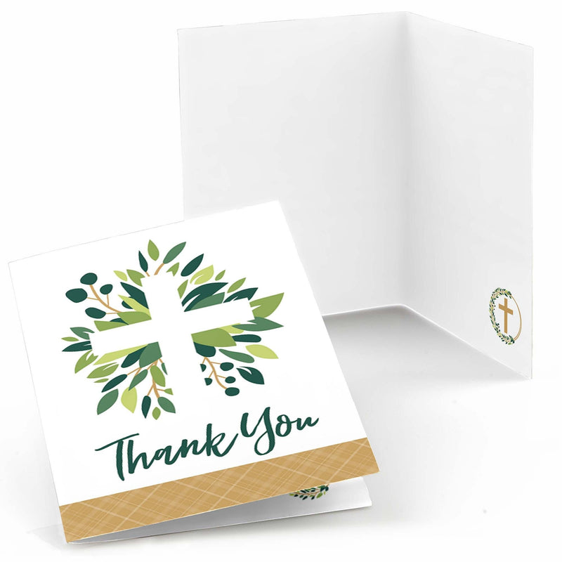 Elegant Cross - Religious Party Thank You Cards - 8 ct