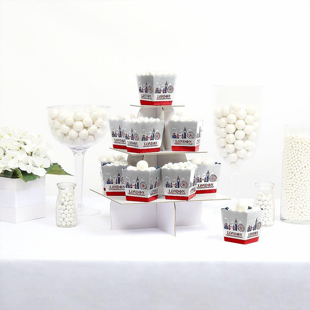 Cheerio, London - Party Mini Favor Boxes - British UK Party Treat Candy Boxes - Set of 12
