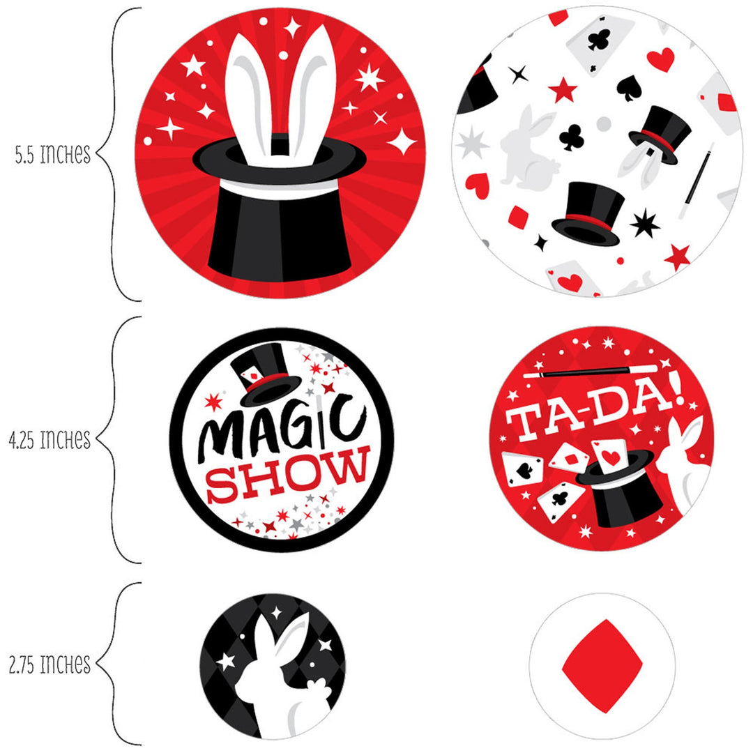 Ta-Da, Magic Show - Magical Birthday Party Giant Circle Confetti - Party Decorations - Large Confetti 27 Count
