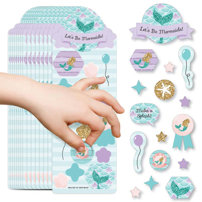 Let's Be Mermaids - Birthday Party Favor Kids Stickers - 16 Sheets - 256 Stickers