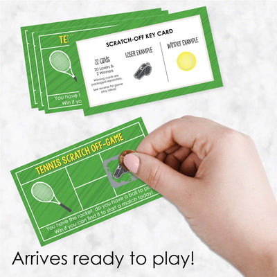 You Got Served - Tennis - Baby Shower or Birthday Party Scratch Off Cards - 22 Cards