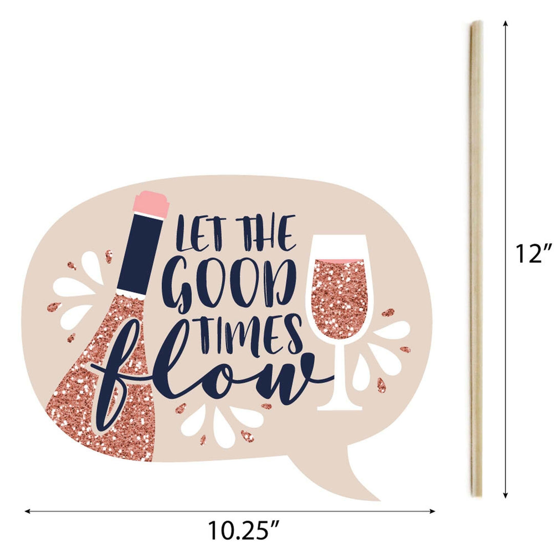 But First, Wine - Wine Tasting Party Photo Booth Props Kit - 20 Count