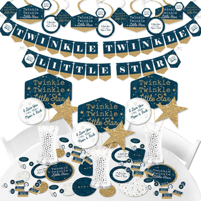 Twinkle Twinkle Little Star - Baby Shower or Birthday Party Supplies - Banner Decoration Kit - Fundle Bundle